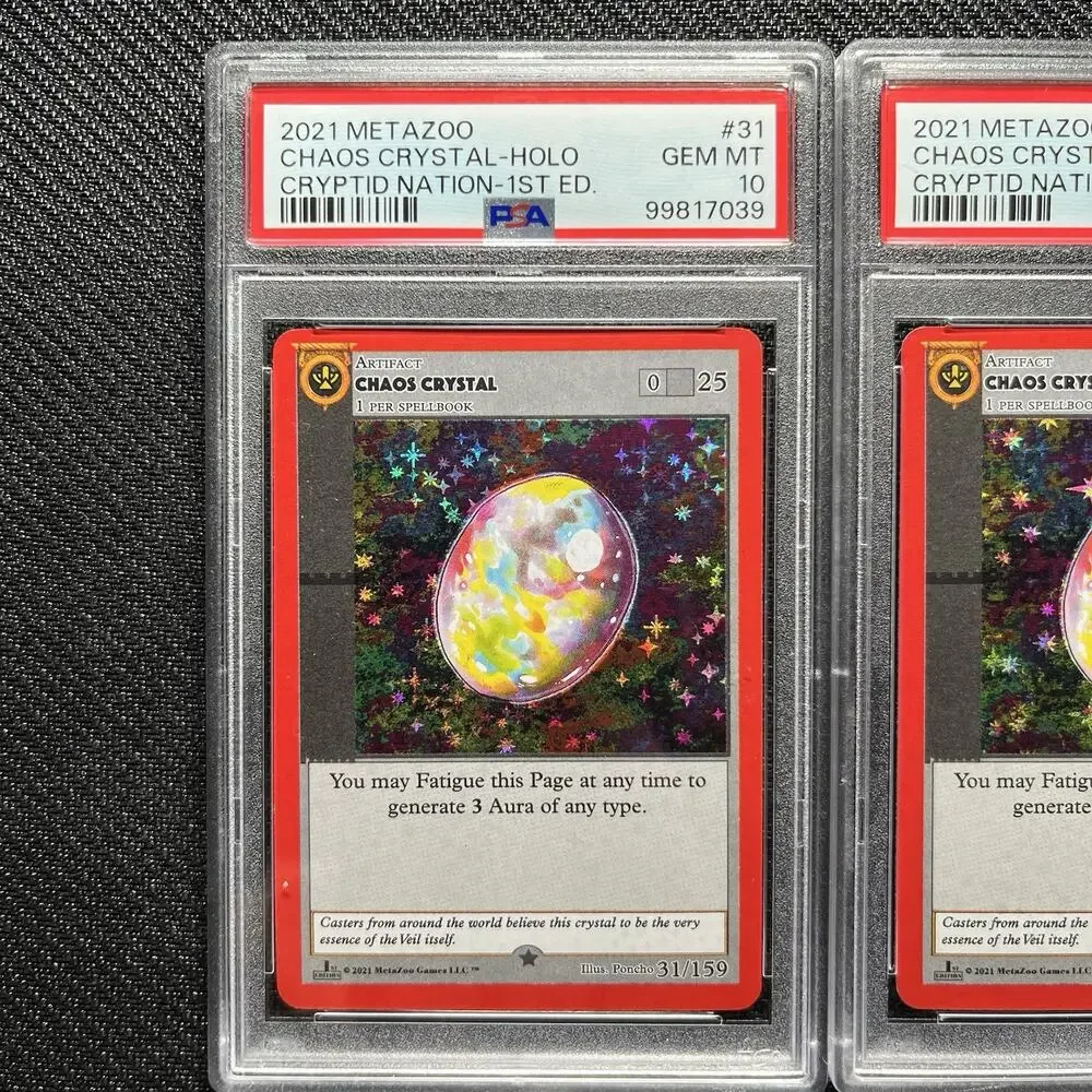 Metazoo Chaos Crystal PSA 10 Gem Mint + 9 Mint Lot Full Holo 1st Edition
